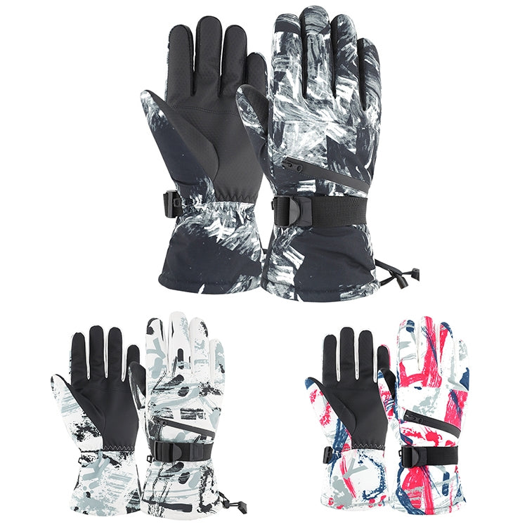 Winter Thermal Ski Gloves Outdoor Waterproof Velvet Gloves Thickening Touch Screen Motorcycle Gloves, Size: M(Red) - Locomotive Gloves by PMc TechLife | Online Shopping South Africa | PMc TechLife | Buy Now Pay Later Mobicred