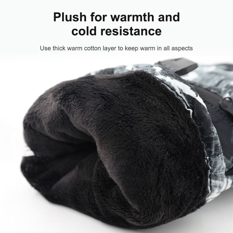 Winter Thermal Ski Gloves Outdoor Waterproof Velvet Gloves Thickening Touch Screen Motorcycle Gloves, Size: M(Red) - Locomotive Gloves by PMc TechLife | Online Shopping South Africa | PMc TechLife | Buy Now Pay Later Mobicred