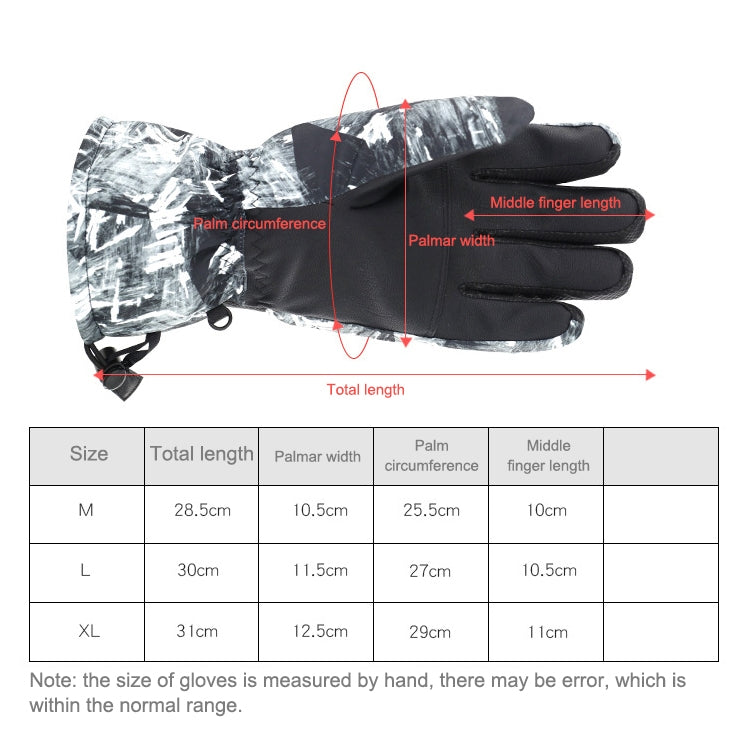 Winter Thermal Ski Gloves Outdoor Waterproof Velvet Gloves Thickening Touch Screen Motorcycle Gloves, Size: L(Black) - Locomotive Gloves by PMc TechLife | Online Shopping South Africa | PMc TechLife | Buy Now Pay Later Mobicred