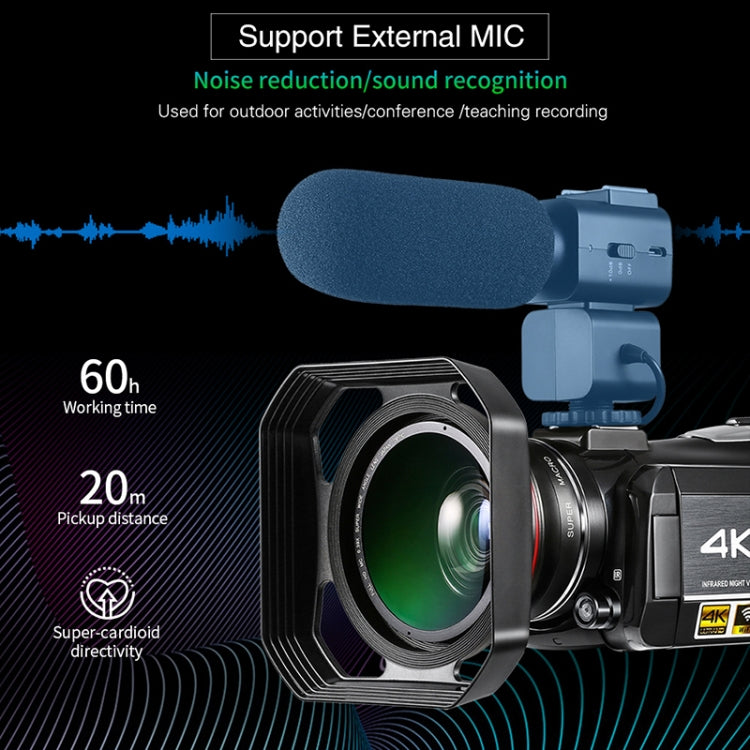 ORDRO AC3 3.1 inch IPS Screen 4K Full HD 13MP Night Vision WiFi Live Camcorder DV Digital Camera, Style:Standard + Microphone(Black) - free shipping - PMc TechLife - Order now!