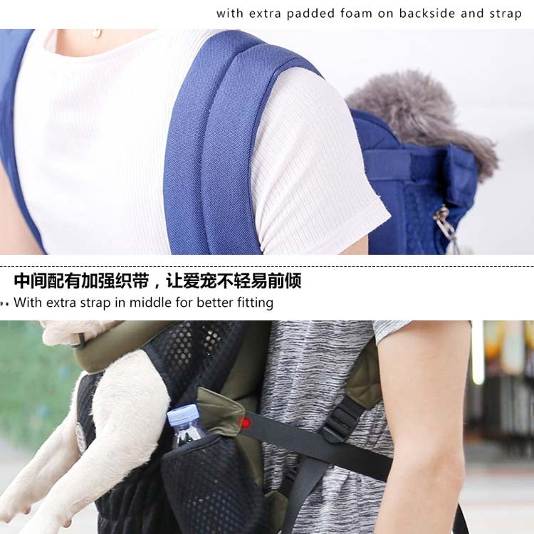 Doglemi Pet Outing Backpack Dog Shoulder Chest Bag Breathable Mesh Dog Cat Bag, Size:L(Blue) - free shipping - PMC TechLife - Order now!