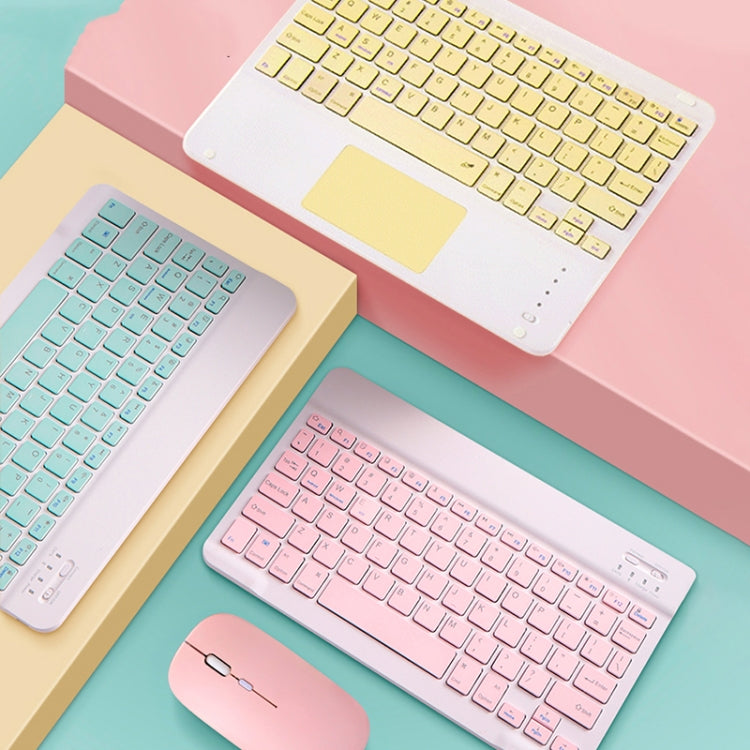 Universal Ultra-Thin Portable Bluetooth Keyboard and Mouse Set For Tablet Phones, Size:10 inch(Yellow Keyboard + Yellow mouse) - free shipping - PMC TechLife - Order now!