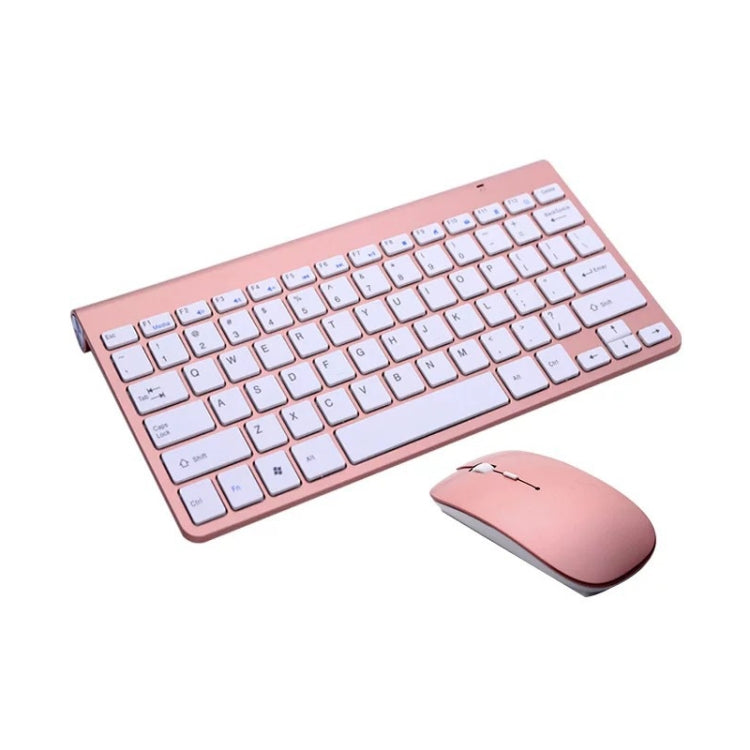 USB External Notebook Desktop Computer Universal Mini Wireless Keyboard Mouse, Style:Keyboard and Mouse Set(Rose Gold) - Wireless Keyboard by PMC Jewellery | Online Shopping South Africa | PMC Jewellery | Buy Now Pay Later Mobicred
