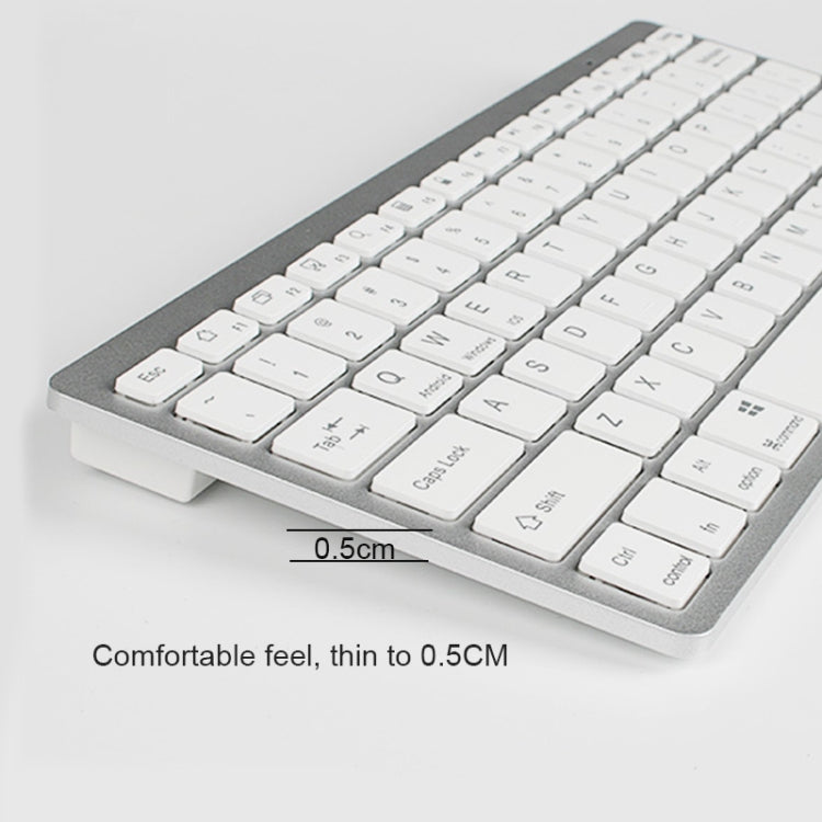 X5 Ultra-thin Mini Wireless Bluetooth Keyboard, Support Win / Android / IOS System(Silver) - Universal Keyboard by PMC TechLife | Online Shopping South Africa | PMC TechLife