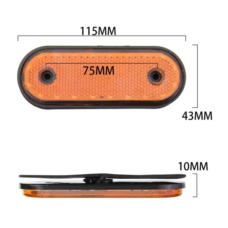 5 PCS MK-095 24V 20 LEDs Universal Truck Side Lights Truck Trailer Tail Lights(Yellow) - Warning Lights by PMC TechLife | Online Shopping South Africa | PMC TechLife | Buy Now Pay Later Mobicred