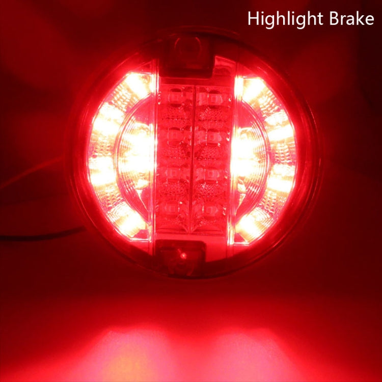 4 Inch 20 LEDs10-30V Wide Pressure Truck Tail Light 20LED Round Truck Tail Light Bread Light(Yellow) - Brake Lights by PMC TechLife | Online Shopping South Africa | PMC TechLife | Buy Now Pay Later Mobicred