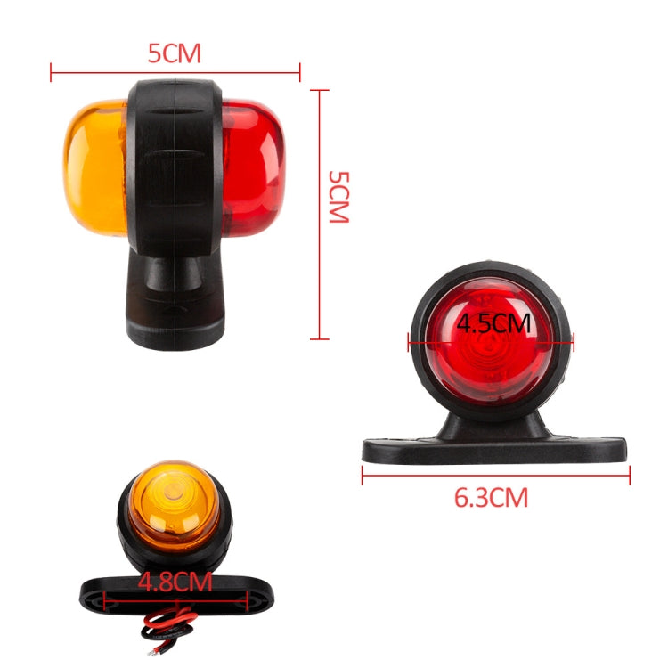 2 PCS R9 12-24V 2 LEDs 2000-4000K Double-Sided Waist Light Truck Side Light Cargo Truck Modification Two-Color Side Tail Light - Clearance Lights by PMC TechLife | Online Shopping South Africa | PMC TechLife | Buy Now Pay Later Mobicred