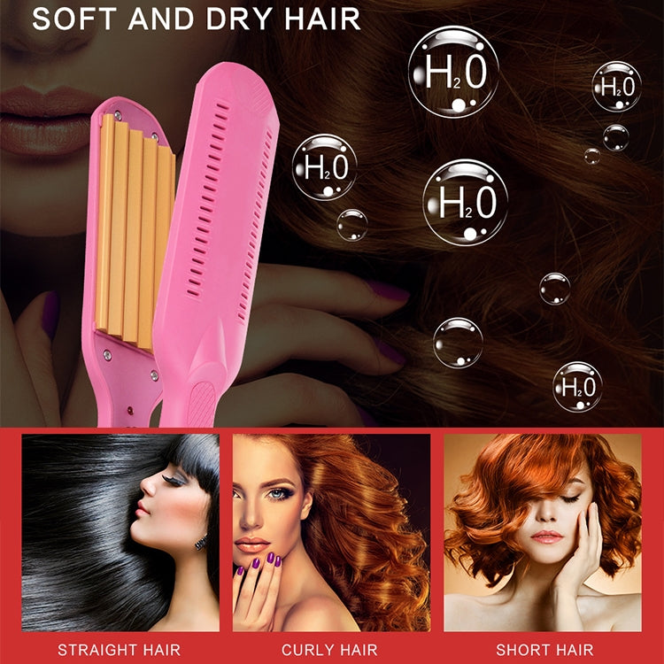 220V Professional Ceramic Corrugated Curling Iron(Rose red) - free shipping - PMC TechLife - Order now!