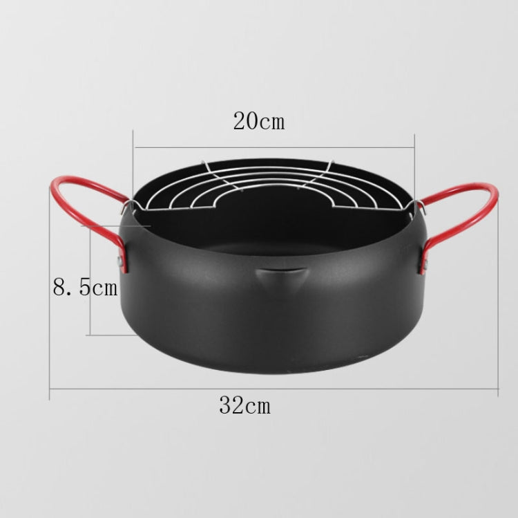 Tempura Hot Pot Household Fryer Pot Non-Stick Pan With Filter Holder, Specification:20cm without Clip - free shipping - PMC TechLife - Order now!