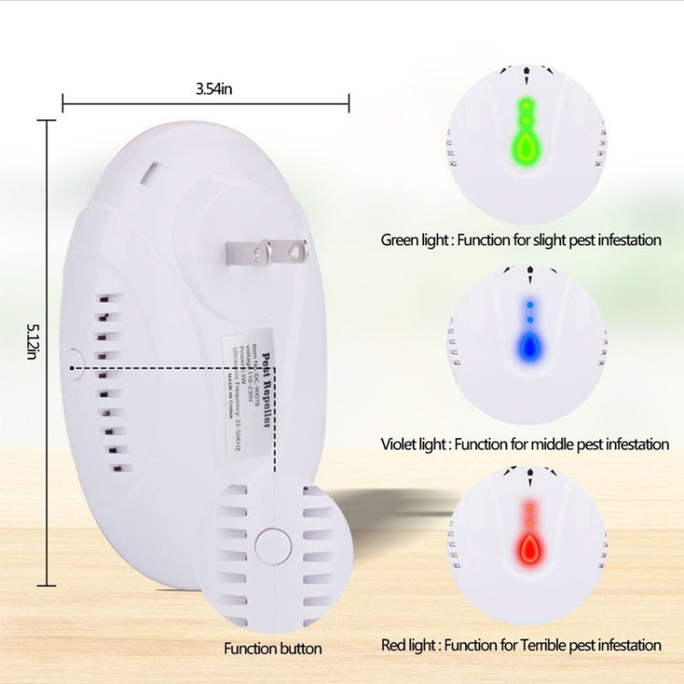 DC-9007 Ultrasonic Mosquito Repellent Portable Insect Repellent, Style:US Plug(Black) - Repellents by PMC TechLife | Online Shopping South Africa | PMC TechLife | Buy Now Pay Later Mobicred