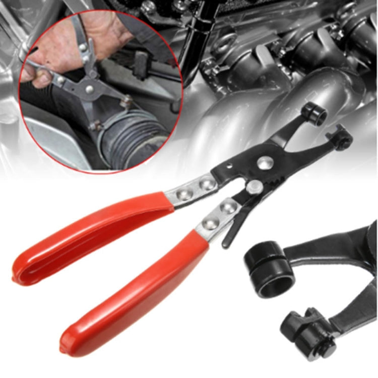 Straight Throat Tube Bundle Clamp Auto Repair Water Pipe Clamp Pliers(Plastic Handle Blister Card) - Hand Tool Sets by PMC TechLife | Online Shopping South Africa | PMC TechLife | Buy Now Pay Later Mobicred