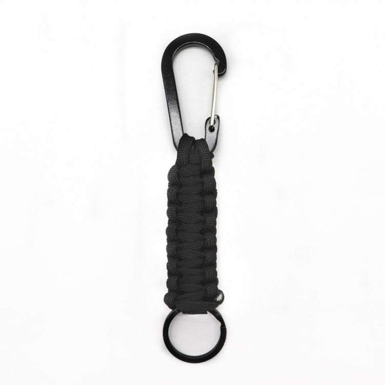 Outdoor Multifunctional Nylon Umbrella Rope Carabiner Key Chain(Black) - free shipping - PMc TechLife - Order now!