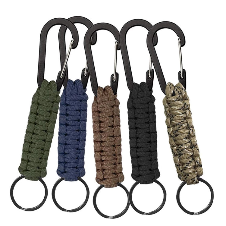 Outdoor Multifunctional Nylon Umbrella Rope Carabiner Key Chain(Black) - free shipping - PMc TechLife - Order now!