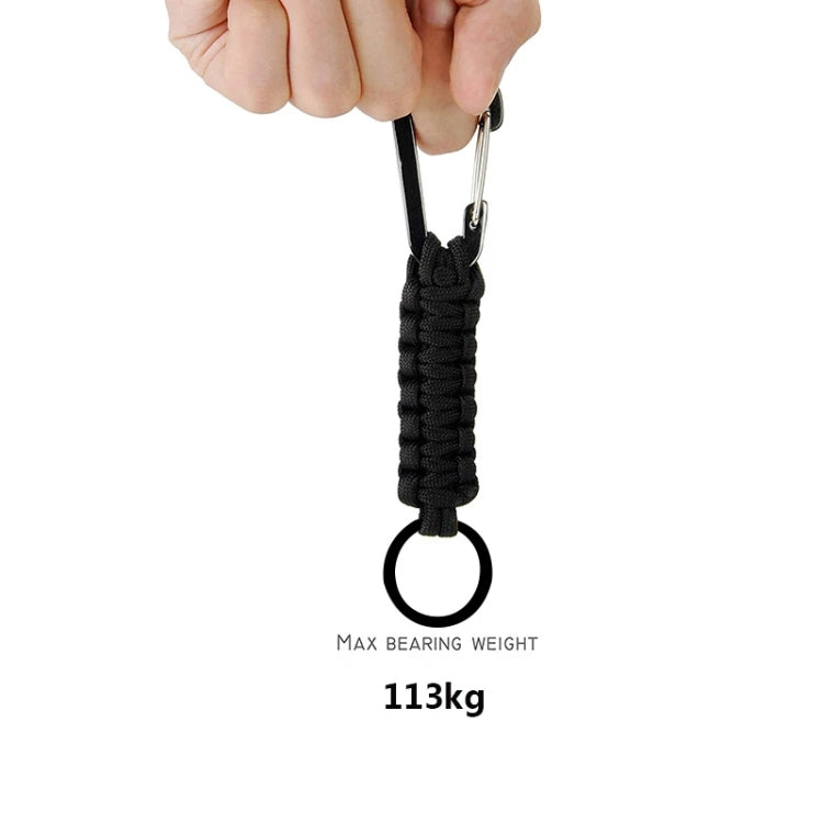 Outdoor Multifunctional Nylon Umbrella Rope Carabiner Key Chain(Black) - free shipping - PMc TechLife - Order now!