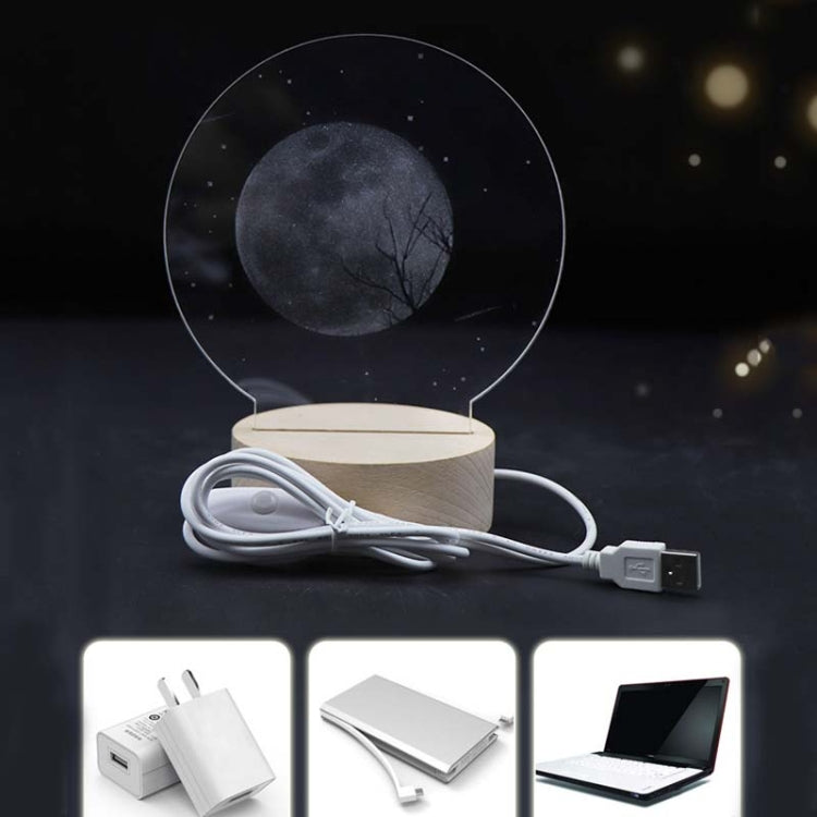 3D Atmosphere Decorative Light Acrylic Inner Carved LED Night Light Creative Girl Table Lamp(Tree Cat) - Novelty Lighting by PMC TechLife | Online Shopping South Africa | PMC TechLife | Buy Now Pay Later Mobicred