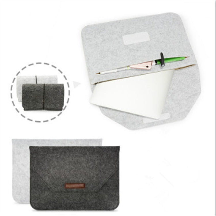 Portable Air Permeable Felt Sleeve Bag for MacBook Laptop, with Power Storage Bag, Size:13 inch(Grey) - Protective Bags by PMC Jewellery | Online Shopping South Africa | PMC Jewellery | Buy Now Pay Later Mobicred
