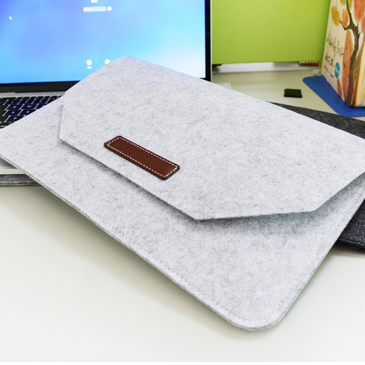 Portable Air Permeable Felt Sleeve Bag for MacBook Laptop, with Power Storage Bag, Size:13 inch(Black) - Protective Bags by PMC Jewellery | Online Shopping South Africa | PMC Jewellery | Buy Now Pay Later Mobicred