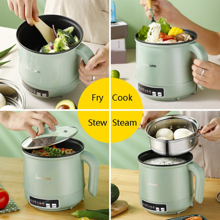 Multi-Function Electric-Cooker Mini Dormitory Student Cooking Rice Stir Frying Non-Stick Pot, 110V US Plug, Colour: White Manual Single Pot(1.7L) - free shipping - PMC TechLife - Order now!
