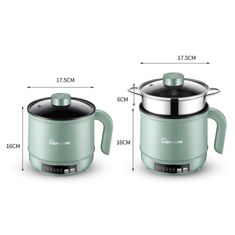 Multi-Function Electric-Cooker Mini Dormitory Student Cooking Rice Stir Frying Non-Stick Pot, 110V US Plug, Colour: White Smart With Steaming Grid(1.7L) - free shipping - PMC TechLife - Order now!