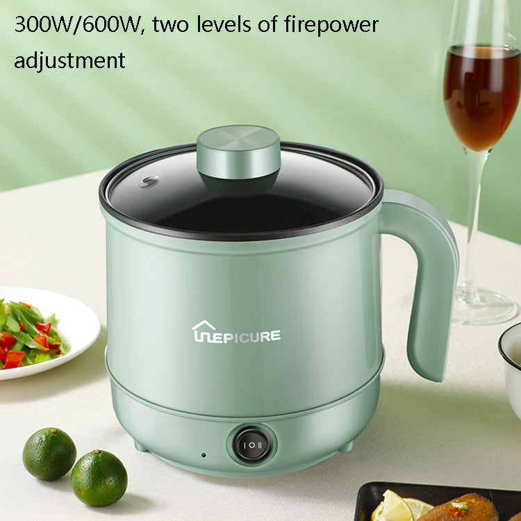 Multi-Function Electric-Cooker Mini Dormitory Student Cooking Rice Stir Frying Non-Stick Pot, 110V US Plug, Colour: Green Manual with Steaming Grid(1.7L) - free shipping - PMC TechLife - Order now!