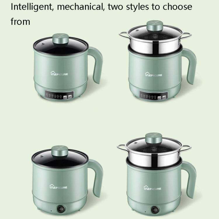 Multi-Function Electric-Cooker Mini Dormitory Student Cooking Rice Stir Frying Non-Stick Pot, 110V US Plug, Colour: Green Smart with Steam Grid(1.7L) - free shipping - PMC TechLife - Order now!