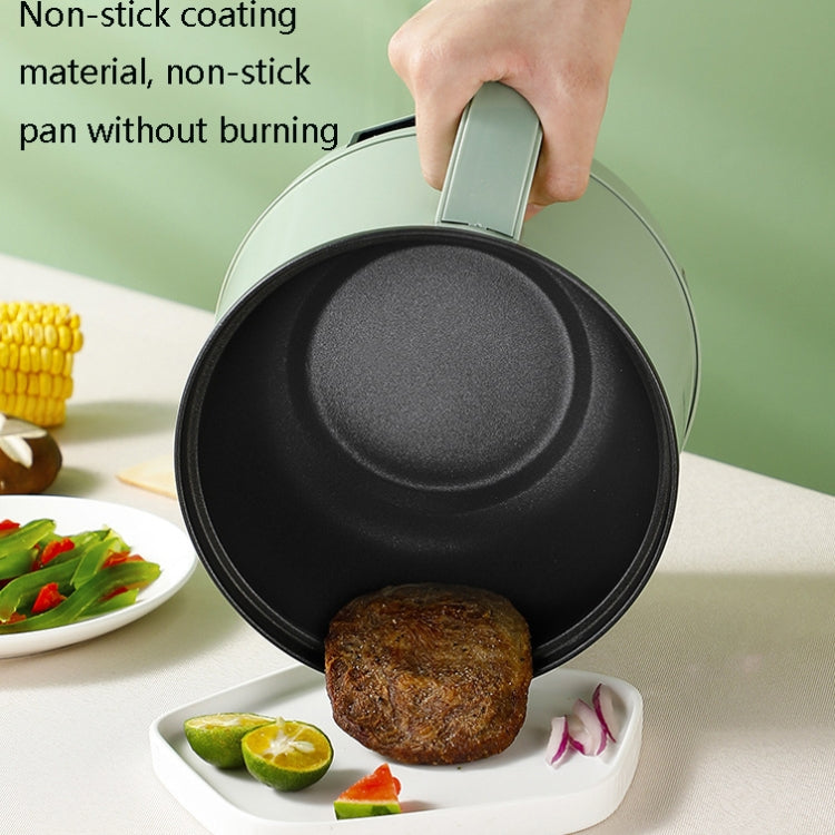 Multi-Function Electric-Cooker Mini Dormitory Student Cooking Rice Stir Frying Non-Stick Pot, 110V US Plug, Colour: Green Smart with Steam Grid(1.7L) - free shipping - PMC TechLife - Order now!