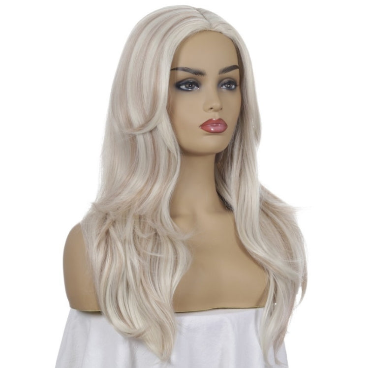 Women Split Wigs Long Curly Hair Synthetic Headgear(Light Gold + Brown) - free shipping - PMC TechLife - Order now!