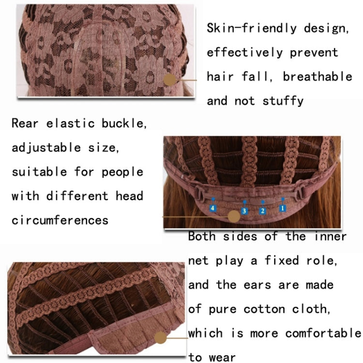 Women Split Wigs Long Curly Hair Synthetic Headgear(Light Gold + Brown) - free shipping - PMC TechLife - Order now!