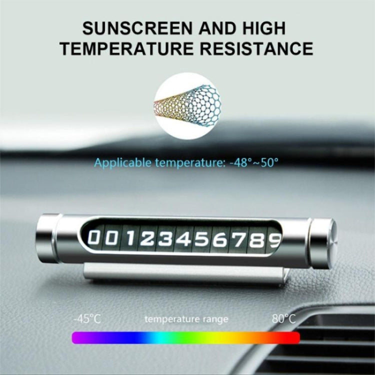 Magnetic Adsorption Design Car Shape Rotatable Luminous Car Temporary Parking Card with Phone Number(Silver) - Parking Card by PMC TechLife | Online Shopping South Africa | PMC TechLife | Buy Now Pay Later Mobicred