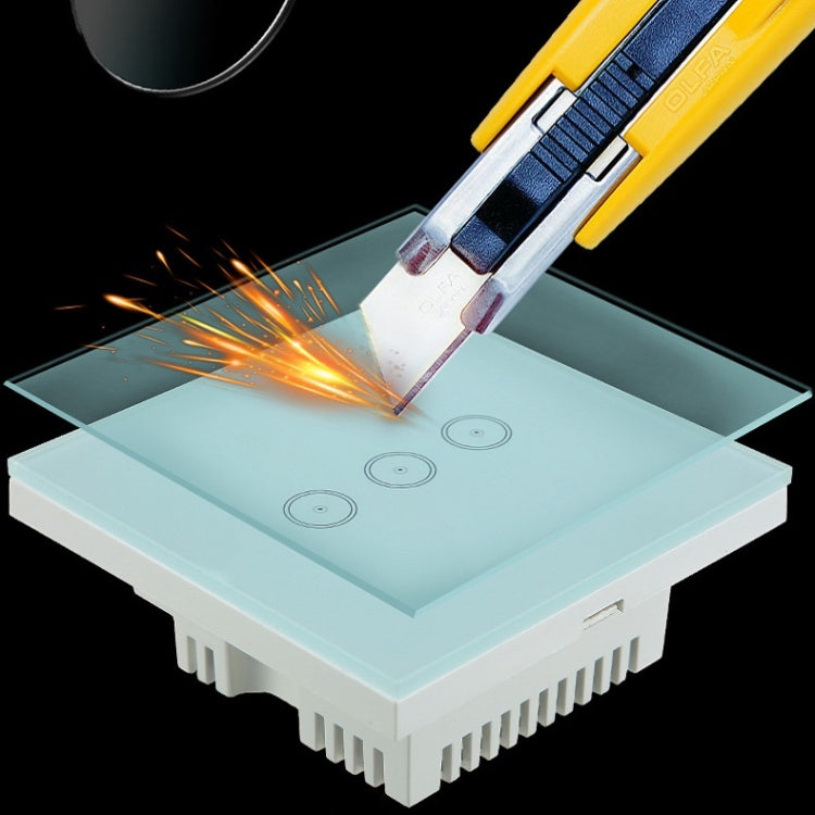 Wifi Wall Touch Panel Switch Voice Control Mobile Phone Remote Control, Model: White 2 Gang (Single Firewire Zigbee) - free shipping - PMC Jewellery - Order now!