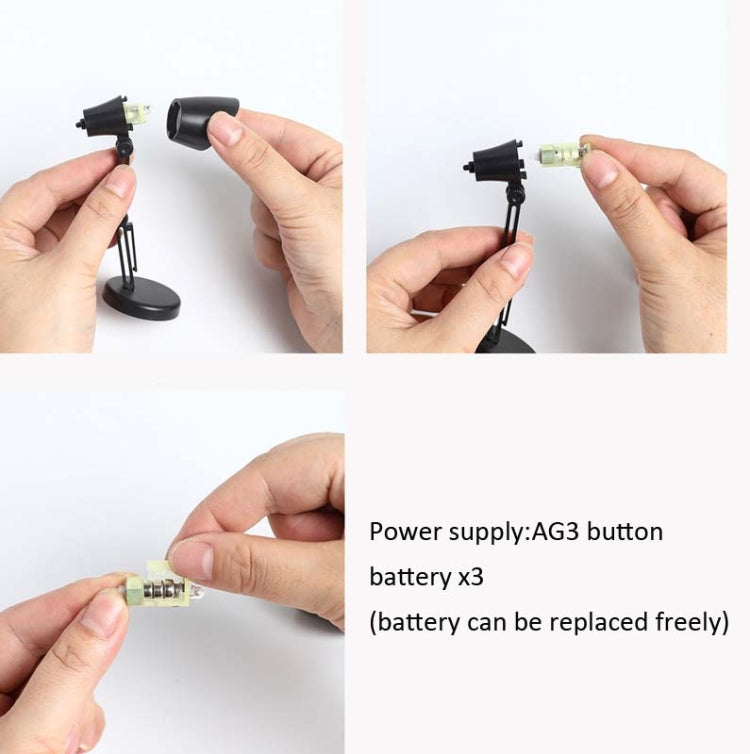 3 PCS Mini LED Desk Lamp Folding Portable Night Light Magnetic Eye Protection Desk Lamp(LD02-Orange) - Desk Lamps by PMc TechLife | Online Shopping South Africa | PMc TechLife | Buy Now Pay Later Mobicred