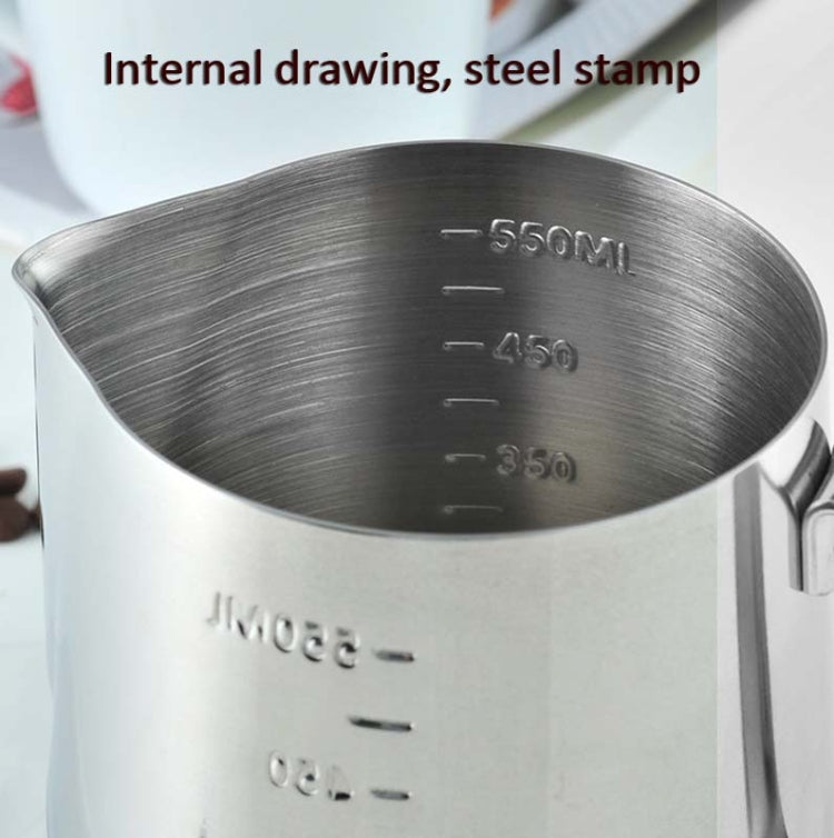 600ml 304 Stainless Steel Pointed Mouth Etched Cup Graduated Measuring Cup Milk Foam Cup Coffee Pot - free shipping - PMC TechLife - Order now!