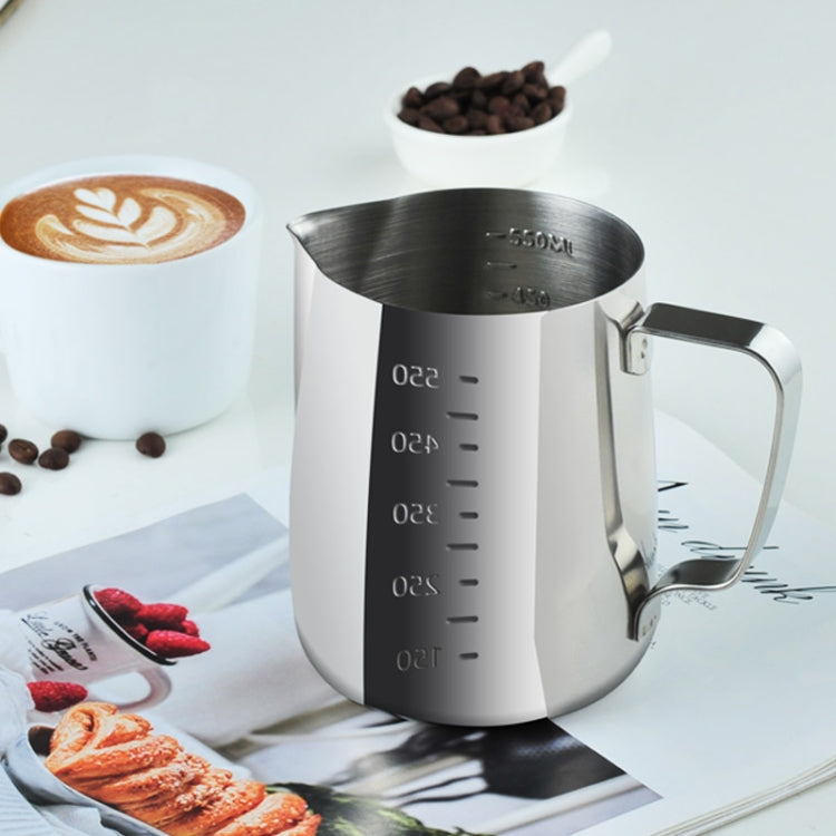 600ml 304 Stainless Steel Pointed Mouth Etched Cup Graduated Measuring Cup Milk Foam Cup Coffee Pot - free shipping - PMC TechLife - Order now!