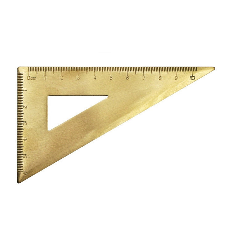 Brass Retro Drawing Ruler Measuring Tools, Model: 0-10cm Right Angle Triangle Ruler - Rulers by PMC TechLife | Online Shopping South Africa | PMC TechLife