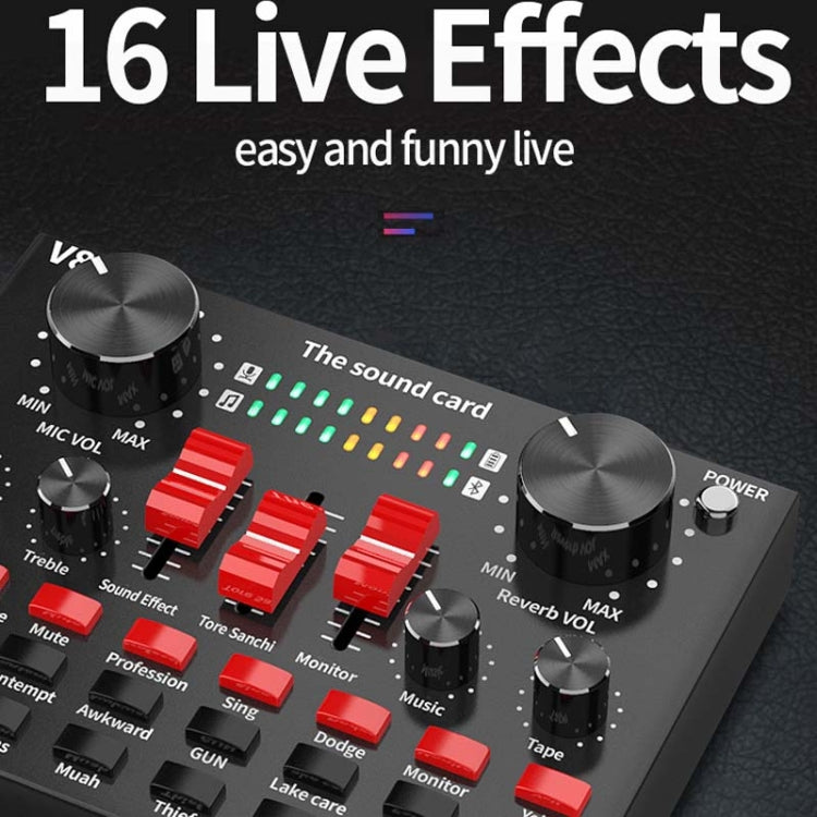 V8S Sound Card Mobile Phone Computer Anchor Live K Song Recording Microphone, Specification:V8S  + Golden Net BM700 Set - Microphone by PMC Jewellery | Online Shopping South Africa | PMC Jewellery | Buy Now Pay Later Mobicred