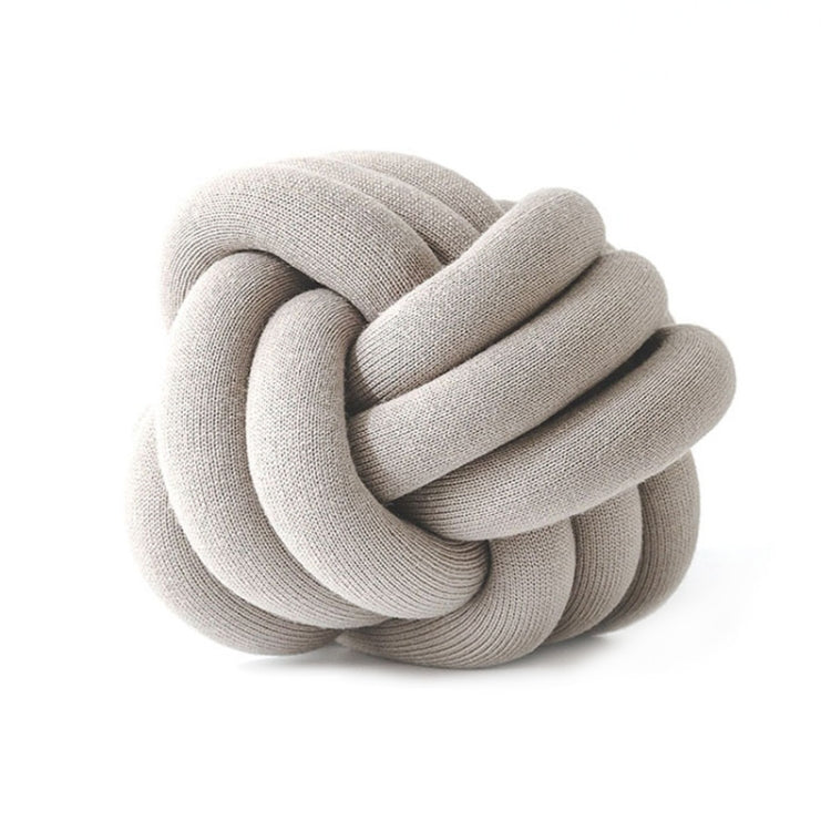 Hand-Made Knotted Ball Pillow, Size: Diameter: 25~30cm(Camel Grey) - free shipping - PMC TechLife - Order now!
