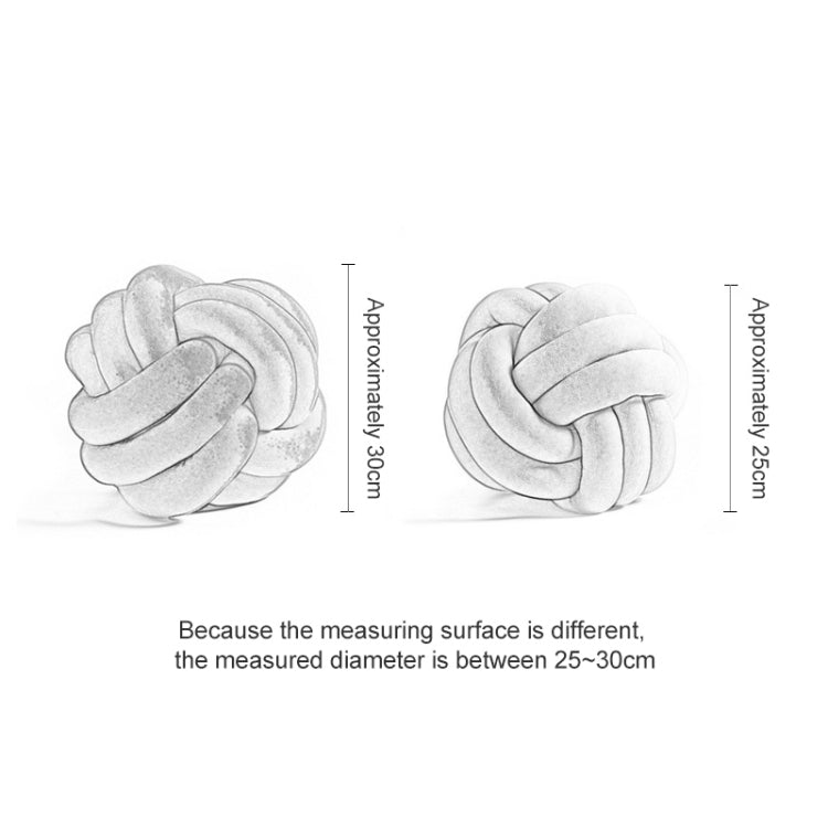 Hand-Made Knotted Ball Pillow, Size: Diameter: 25~30cm(Camel Grey) - free shipping - PMC TechLife - Order now!