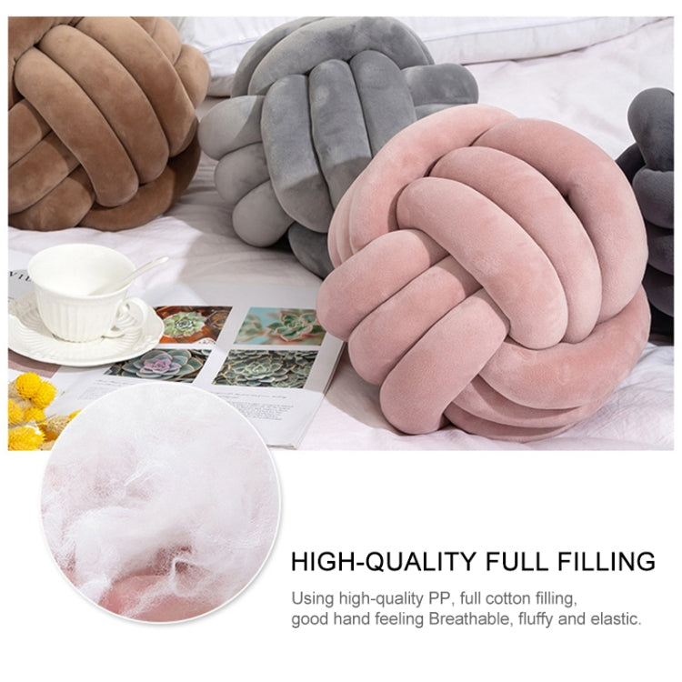 Hand-Made Knotted Ball Pillow, Size: Diameter: 25~30cm(Rose Red) - free shipping - PMC TechLife - Order now!