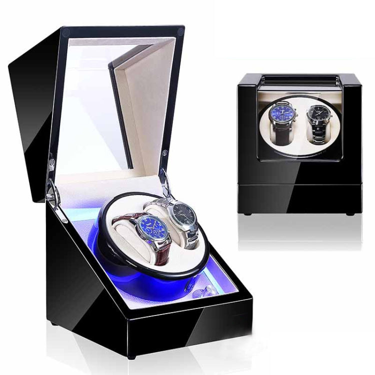 Watch Shaker Automatic Mechanical Watch Rotating Motor Winding Box, US / EU / UK Plug(Black & White) - free shipping - PMC TechLife - Order now!