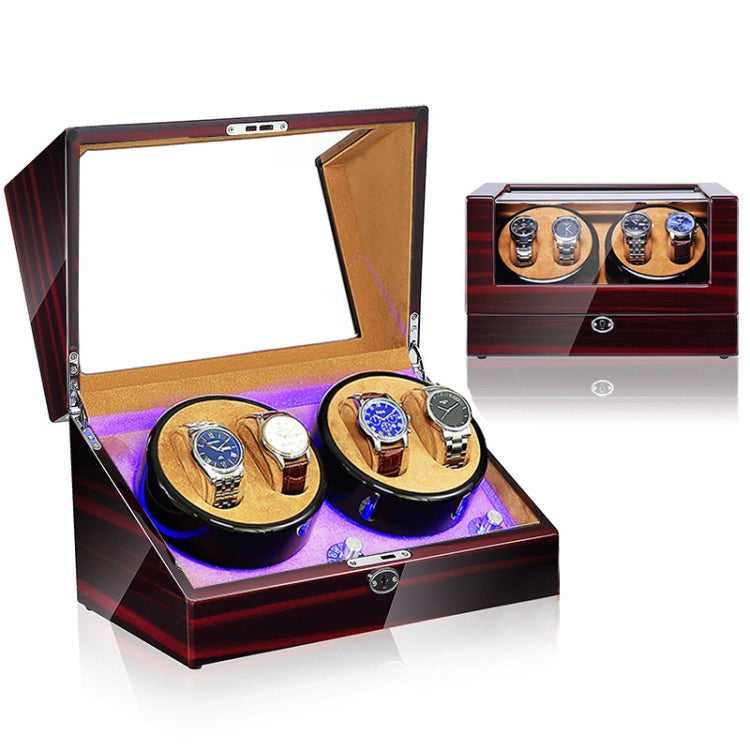 Electric Motor Rotating Watch Box Automatic Mechanical Watch Shaker, US / EU / UK Plug(Ebony + Camel Flannel) - free shipping - PMC TechLife - Order now!