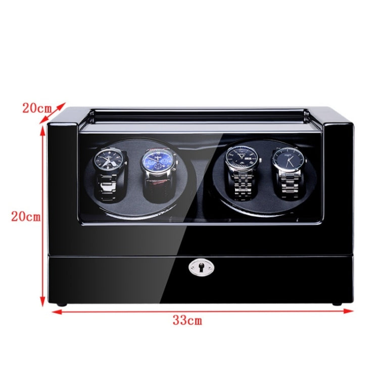 Electric Motor Rotating Watch Box Automatic Mechanical Watch Shaker, US / EU / UK Plug(Ebony White) - free shipping - PMC TechLife - Order now!