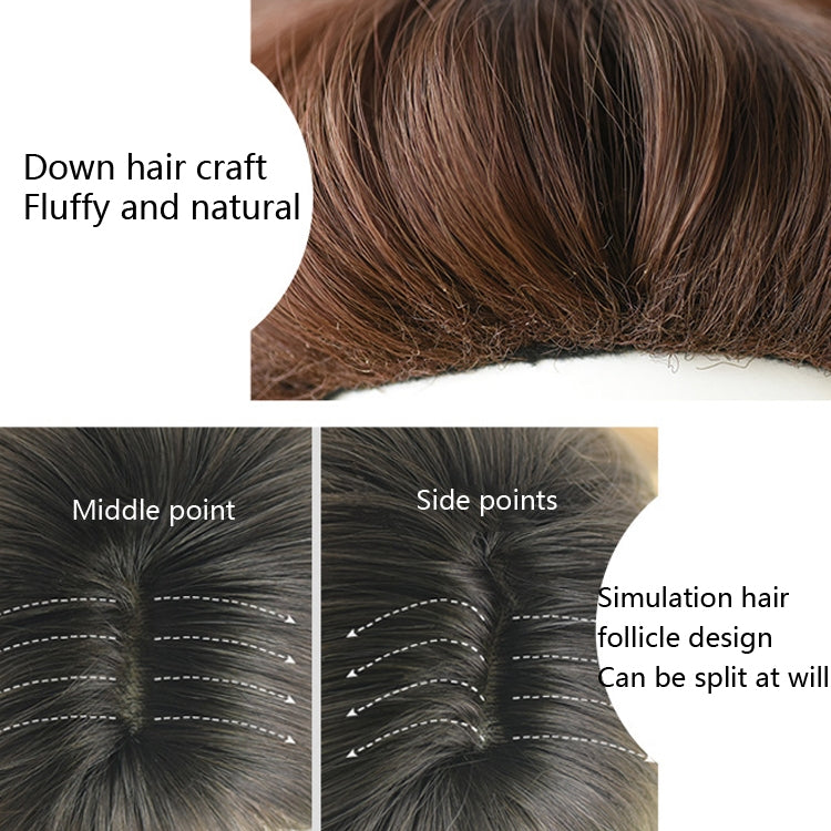 Wig Female Short Hair Bobo Student Head Round Face Full Top Headgear Natural Gradient Color Internal Buckle Straight Hair(Gradient Haze Blue 30CM) - free shipping - PMC TechLife - Order now!