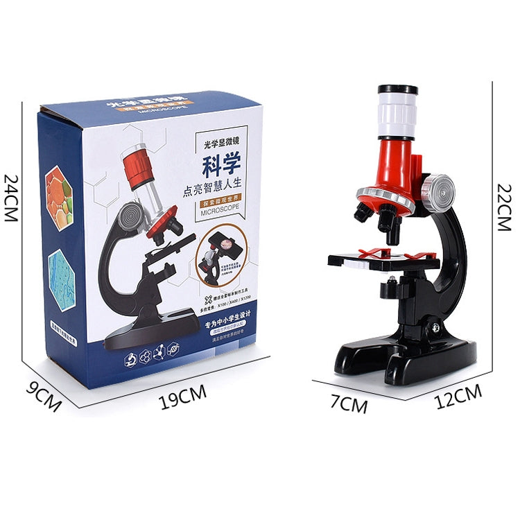 HD 1200 Times Microscope Toys Primary School Biological Science Experiment Equipment Children Educational Toys(Red) - free shipping - PMC TechLife - Order now!
