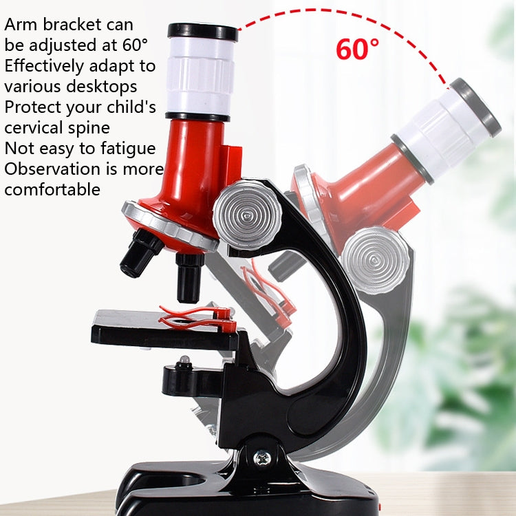 HD 1200 Times Microscope Toys Primary School Biological Science Experiment Equipment Children Educational Toys(Red) - free shipping - PMC TechLife - Order now!
