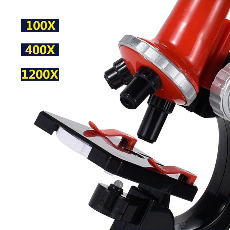 HD 1200 Times Microscope Toys Primary School Biological Science Experiment Equipment Children Educational Toys(Red) - free shipping - PMC TechLife - Order now!