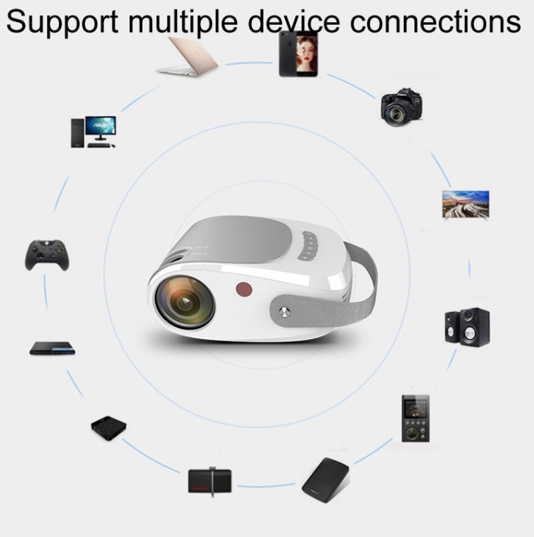 H5 180 ANSI 1280x800 HD Projector With Remote Control, Android 8.0, Support HDMI / USB / TF Card / AV, Version: Smart Version - LED Projector by PMc TechLife | Online Shopping South Africa | PMc TechLife | Buy Now Pay Later Mobicred