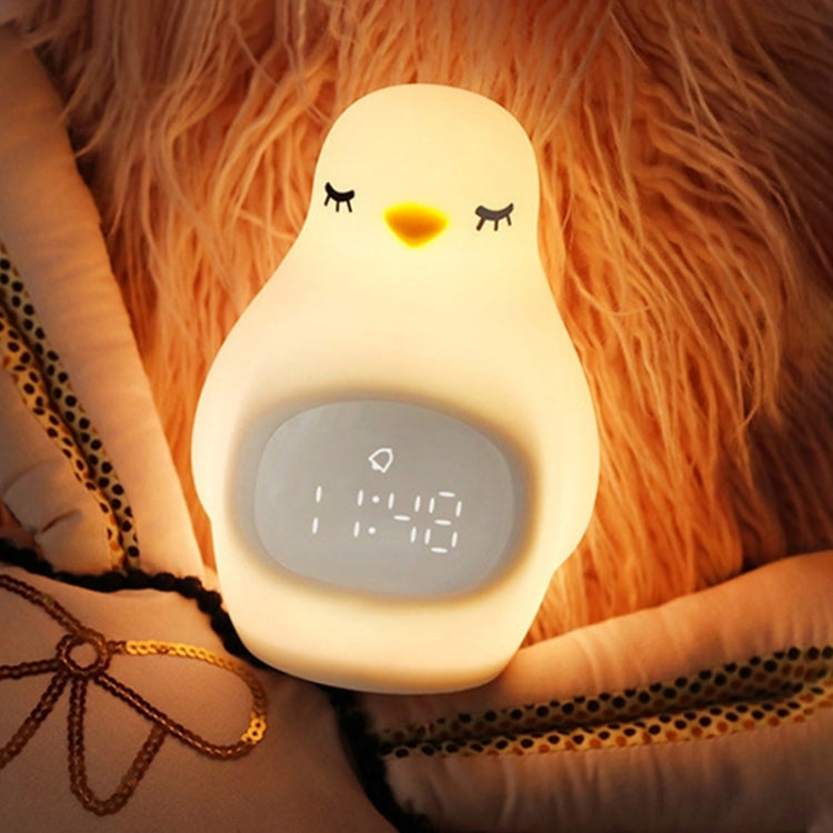 Creative Multifunctional Penguin Silicone Cute Beans Wake Children Sleeping LED Electronic Alarm Clock(Yellow Light) - Novelty Clock by PMc TechLife | Online Shopping South Africa | PMc TechLife | Buy Now Pay Later Mobicred