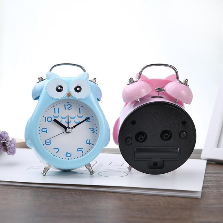 2 PCS Children Creative Cartoon Owl Super Ring Metal Bell Student Alarm Clock(Pink) - Novelty Clock by PMc TechLife | Online Shopping South Africa | PMc TechLife | Buy Now Pay Later Mobicred