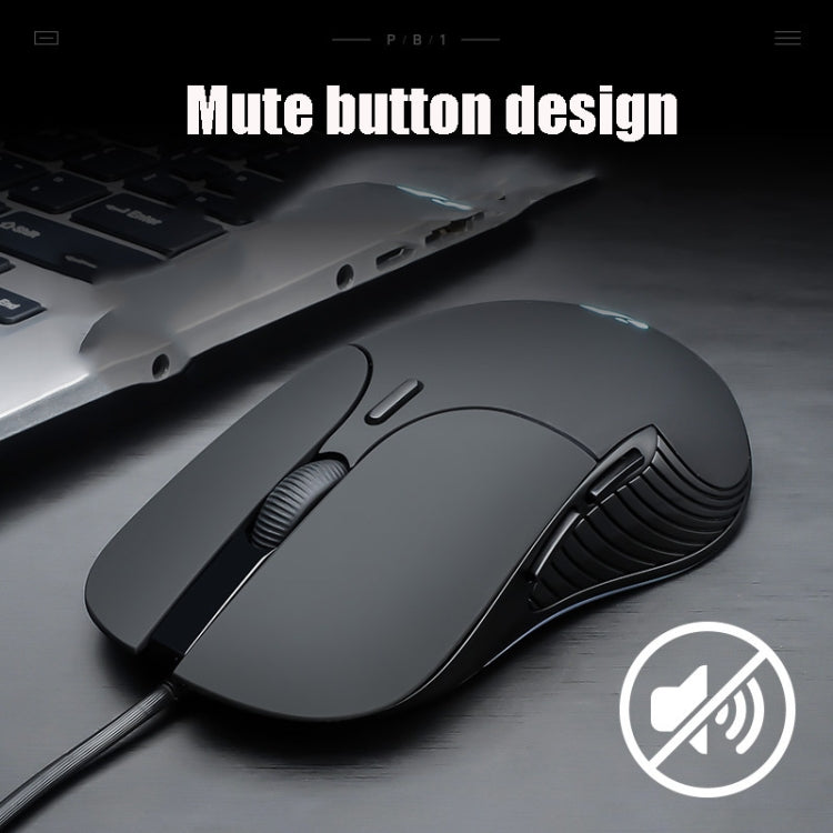 Inphic PB1 Business Office Mute Macro Definition Gaming Wired Mouse, Cable Length: 1.5m, Colour: Matte White Breathing Light - Wired Mice by Inphic | Online Shopping South Africa | PMC TechLife | Buy Now Pay Later Mobicred
