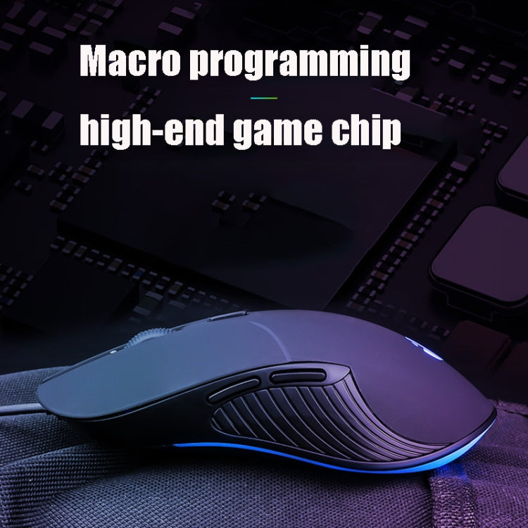 Inphic PB1 Business Office Mute Macro Definition Gaming Wired Mouse, Cable Length: 1.5m, Colour: Matte White Breathing Light - Wired Mice by Inphic | Online Shopping South Africa | PMC TechLife | Buy Now Pay Later Mobicred